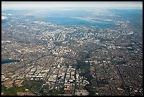 Aerial View of San Jose and South Bay. San Jose, California, USA