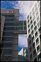 Detail of Adobe Towers. San Jose, California, USA