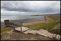 Boardwalk and Bay shoreline, Alviso. San Jose, California, USA ( color)