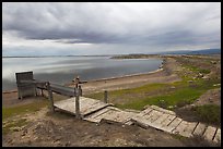 Boardwalk and Bay shoreline, Alviso. San Jose, California, USA ( color)