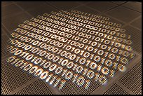 Pattern of ones and zeros, Intel Museum. Santa Clara,  California, USA