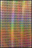 Silicon wafers, Intel Museum. Santa Clara,  California, USA (color)