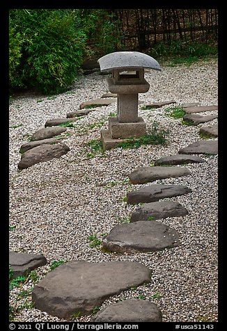 Zen garden, Hakone Estate. Saragota,  California, USA (color)