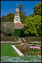 Sunken garden and garden shop, Filoli estate. Woodside,  California, USA (color)