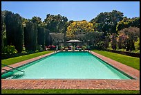 Swimming pool, Filoli estate. Woodside,  California, USA ( color)