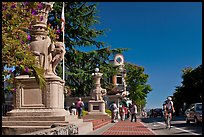 Main street and park, Sausalito. California, USA ( color)