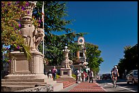 Main street and park, Sausalito. California, USA