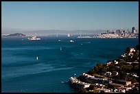 Bay seen from heights, Sausalito. California, USA ( color)