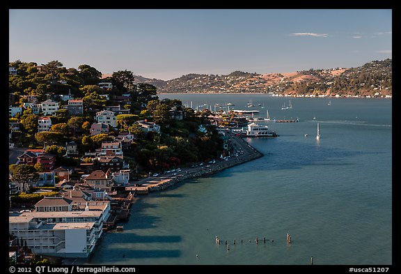 View from above, Sausalito. California, USA (color)