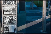 World War II pictures on Rosie the Riveter Memorial. Richmond, California, USA (color)