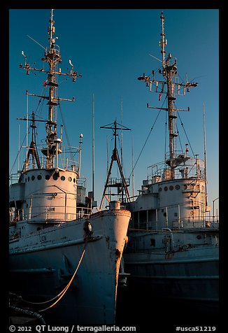 Retired warships, Rosie the Riveter/World War II Home Front National Historical Park. Richmond, California, USA (color)