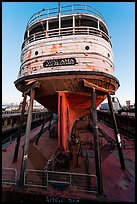 Boat on dry dock, Shipyard No 3, World War II Home Front National Historical Park. Richmond, California, USA ( color)