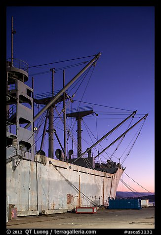 SS Red Oak Victory ship, Shipyard No 3, World War II Home Front National Historical Park. Richmond, California, USA (color)