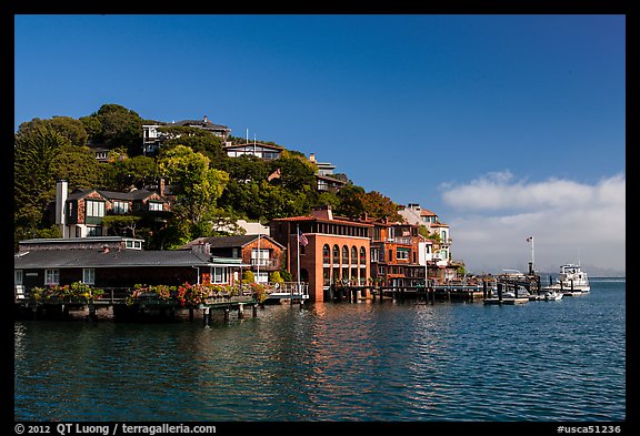 Belvedere Cove, Tiburon. California, USA (color)