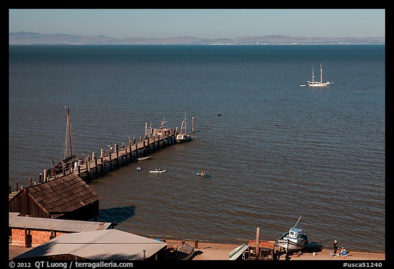 Historic Pier, China Camp Beach, China Camp State Park. San Pablo Bay, California, USA