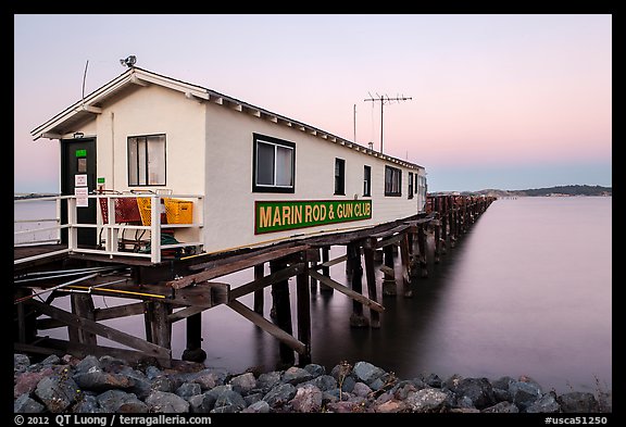 Marin Rod and Gun Club pier. San Pablo Bay, California, USA