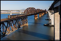 Benicia-Martinez bridges over Carquinez Strait. Martinez, California, USA ( color)