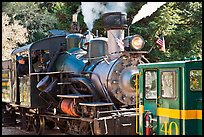 Roaring Camp and Big Trees Narrow-Gauge Railroad, Felton. California, USA (color)
