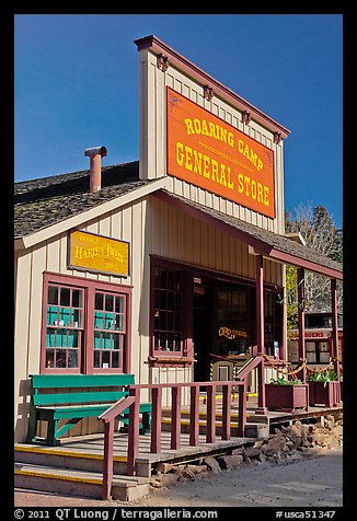 Roaring Camp general store, Felton. California, USA (color)