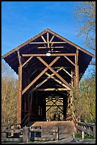 Felton Covered Bridge, tallest in America. California, USA (color)