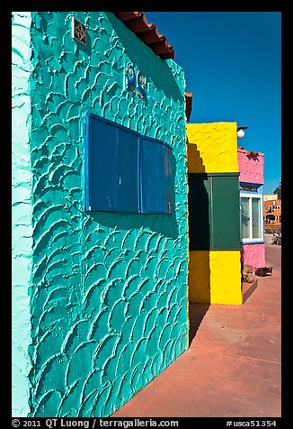 Colorful beach houses. Capitola, California, USA