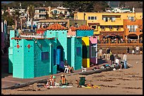 Colorful historic Venetian hotel. Capitola, California, USA