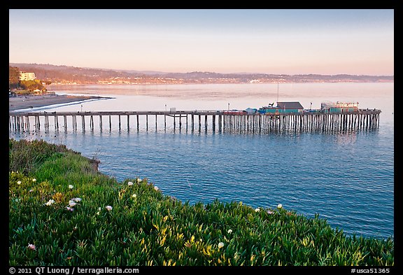 Capitola fishing wharf at sunset. Capitola, California, USA