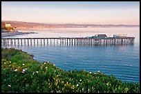 Capitola fishing wharf at sunset. Capitola, California, USA ( color)