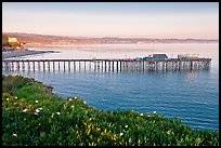 Capitola fishing wharf at sunset. Capitola, California, USA ( color)