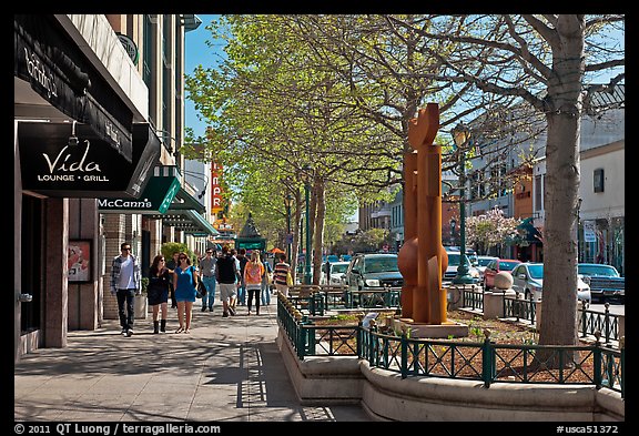 Spring on Pacific Avenue. Santa Cruz, California, USA (color)