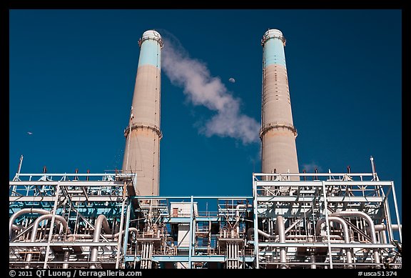 Natural gas powered electricity generation plant, Moss Landing. California, USA