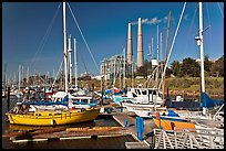 Harbor and power plant, Moss Landing. California, USA