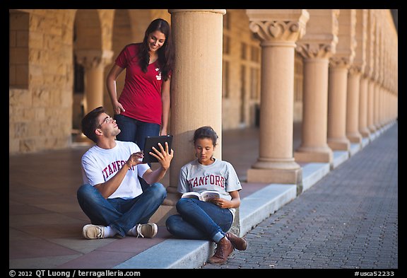 Students on the Quad. Stanford University, California, USA