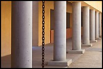 Columns in Palm Courtyard, Schwab Residential Center. Stanford University, California, USA (color)