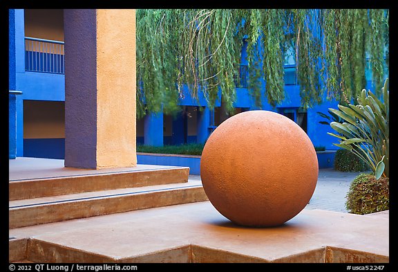 Schwab Residential Center designed by architect Ricardo Legorreta. Stanford University, California, USA (color)