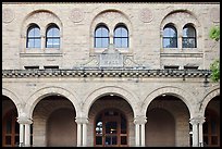 Encina Hall facade. Stanford University, California, USA (color)