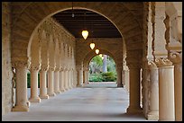 Main Quad hallway. Stanford University, California, USA (color)