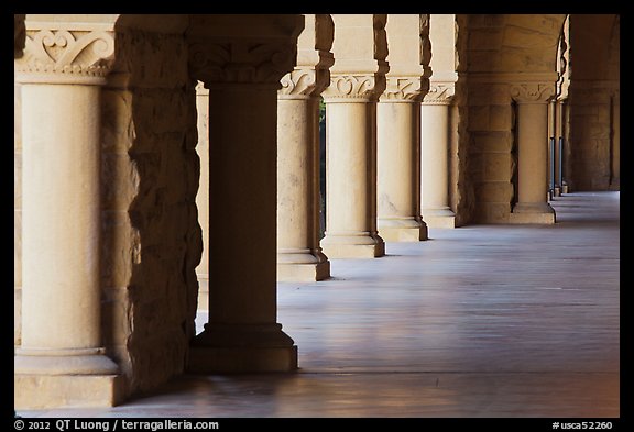 Columns in Main Quad. Stanford University, California, USA