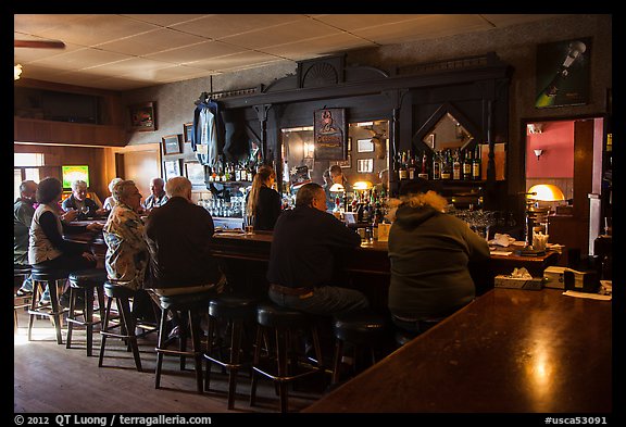 Inside Duarte Tavern, Pescadero. San Mateo County, California, USA (color)