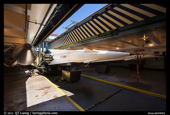 Nike Nuclear missiles in storage room. California, USA