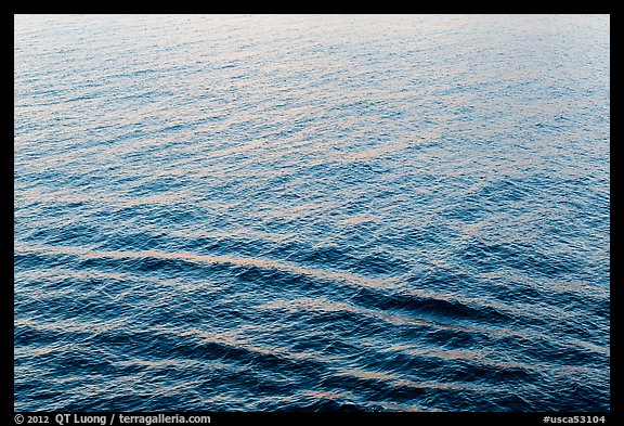 Ocean water with reflections, Catalina. California, USA (color)