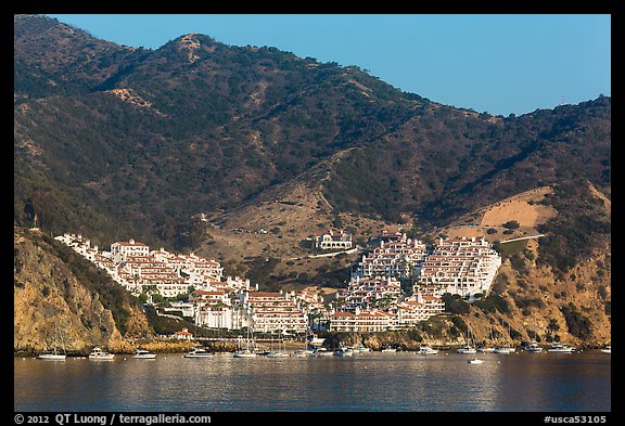 Appartment complex, Catalina Island. California, USA (color)