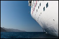 Cruise seen from waterline, Catalina Island. California, USA (color)