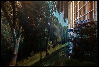 Forest decor and potted plant, Paramount Pictures Studios. Hollywood, Los Angeles, California, USA