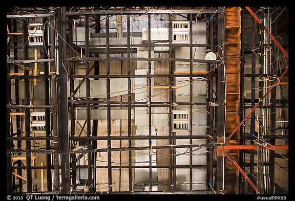 Ceiling of sound stage, Paramount Pictures Studios. Hollywood, Los Angeles, California, USA (color)