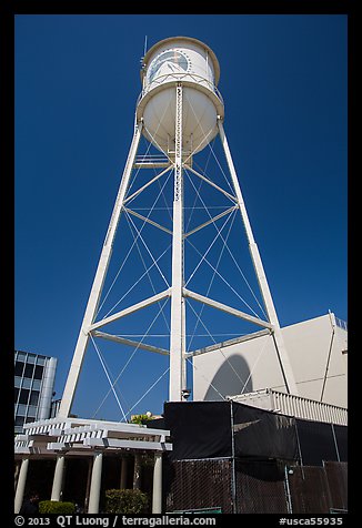 Water tower, Paramount Pictures lot. Hollywood, Los Angeles, California, USA (color)