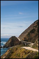 Winding Highway 1. Big Sur, California, USA (color)
