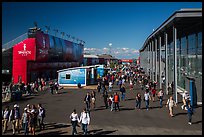 Spectators walking out of America's Cup Park. San Francisco, California, USA ( color)