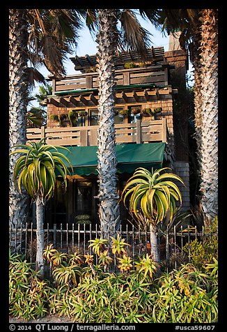 Beachfront custom house. Venice, Los Angeles, California, USA (color)