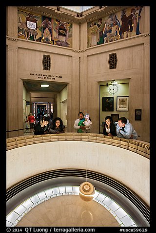 Foucault pendulum, Griffith Observatory. Los Angeles, California, USA (color)